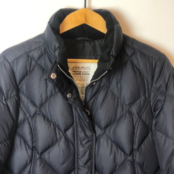 Eddie Bauer 700 Goose Down  Women M TALL Jacket Puffer - Picture 3 of 12